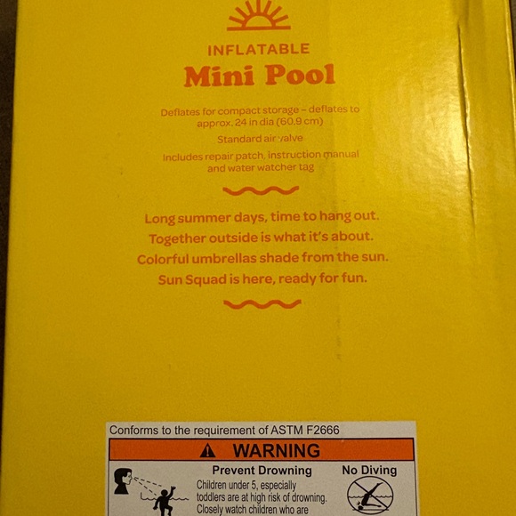 Sun Squad Pink Inflatable Mini Pool - Picture 2 of 2